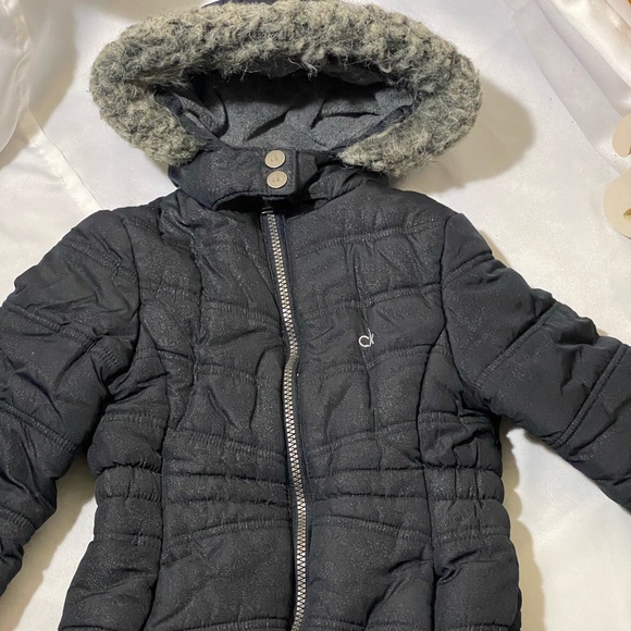 Little Girls Calvin Klein Winter Coat - Picture 6 of 14